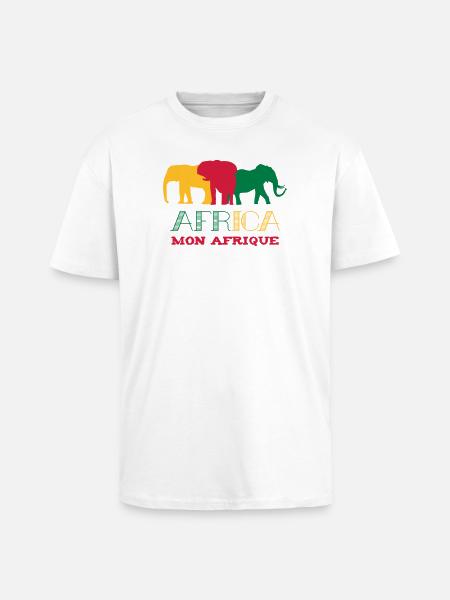 Africa Mon Afrique / Art / Design - Unisex Oversized Heavyweight T-shirt - white