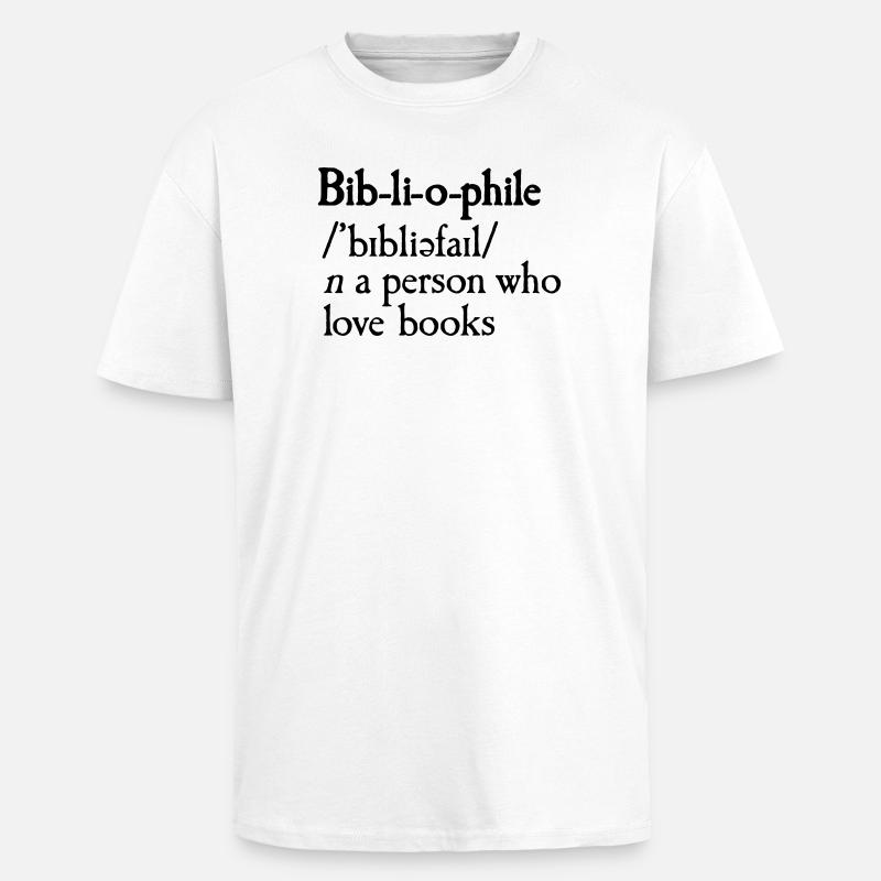 Bibliophile dictionary definition - Oversized Heavyweight Unisex T-Shirt - Weiß