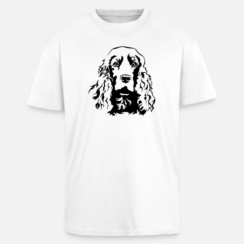 Cocker Spaniel Kopf - Oversized Heavyweight Unisex T-Shirt - Weiß