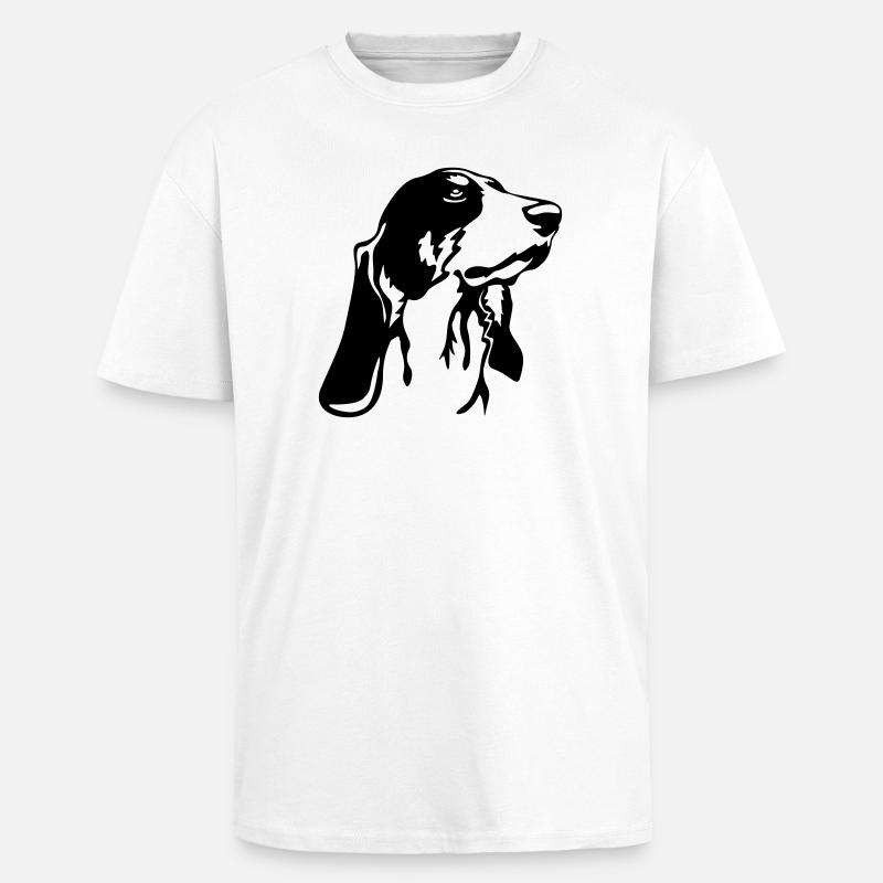 Berner Laufhund Kopf - Oversized Heavyweight Unisex T-Shirt - Weiß