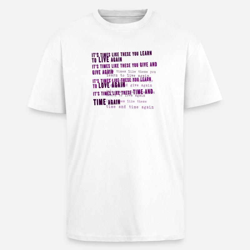 Foo Fighters Lyrik - Oversized Heavyweight Unisex T-Shirt - Weiß