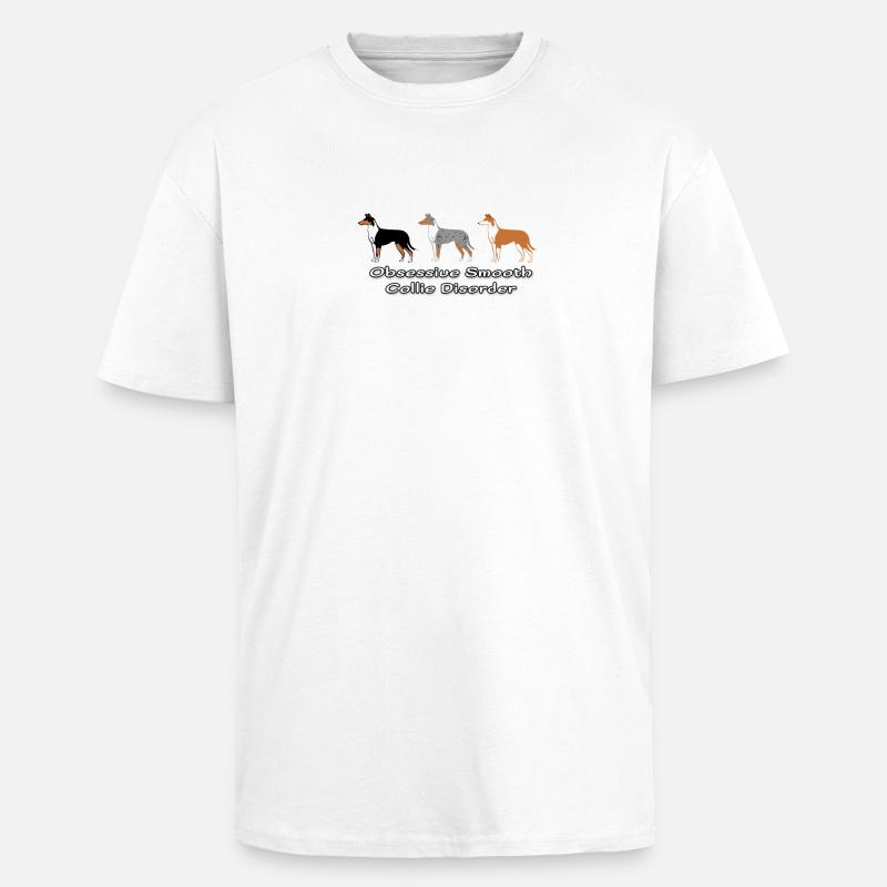 Obsessive Smooth Collie Disorder - Oversized Heavyweight Unisex T-Shirt - Weiß