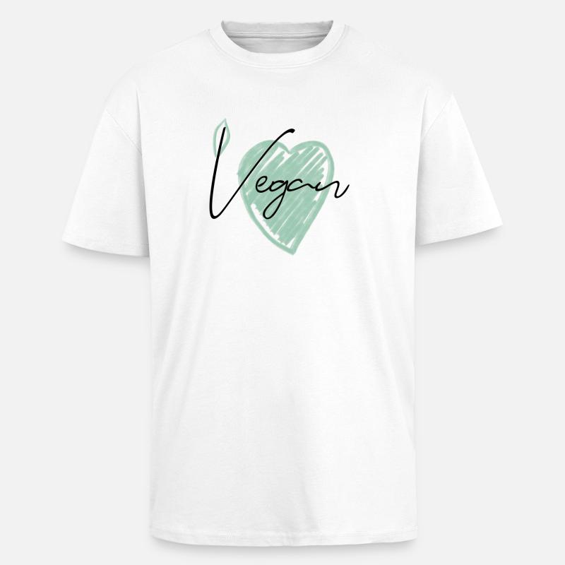 Vegan - Unisex Oversized Heavyweight T-shirt - white