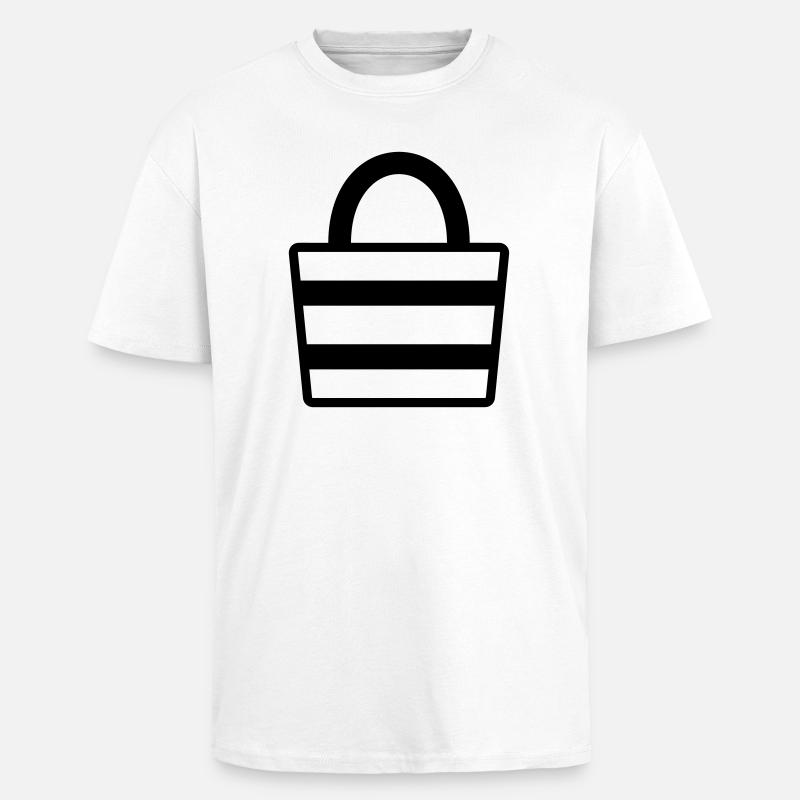 Tasche Einkaufstasche - Oversized Heavyweight Unisex T-Shirt - Weiß