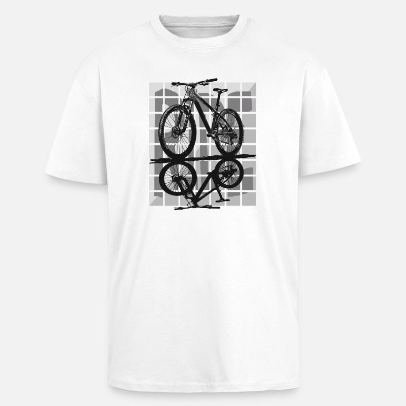 Minimalisme et contrôle – VTT semi-rigide - T-shirt unisexe oversize épais - blanc