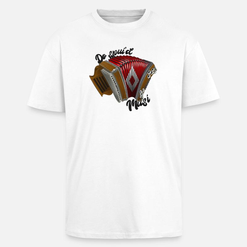 Do spui'd Musi // dunkel | ZiachON! - Oversized Heavyweight Unisex T-Shirt - Weiß