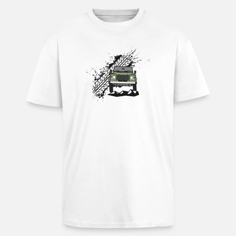Defender Splash Front - Unisex Oversized Heavyweight T-shirt - white