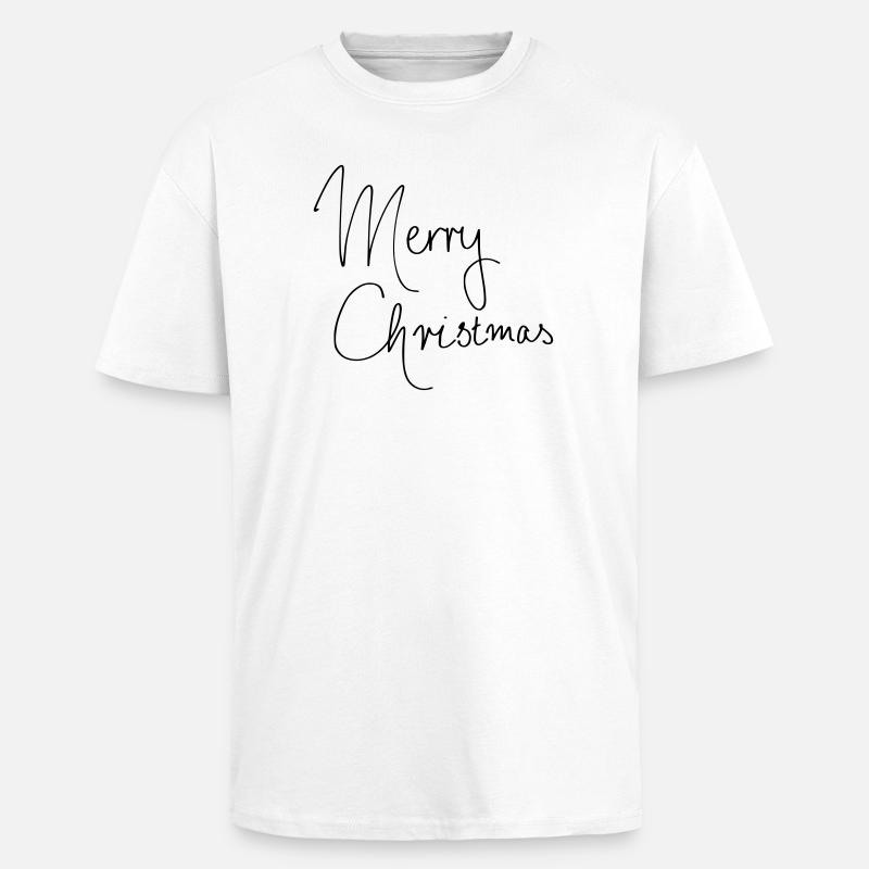 joyeux Noël - T-shirt unisexe oversize épais - blanc