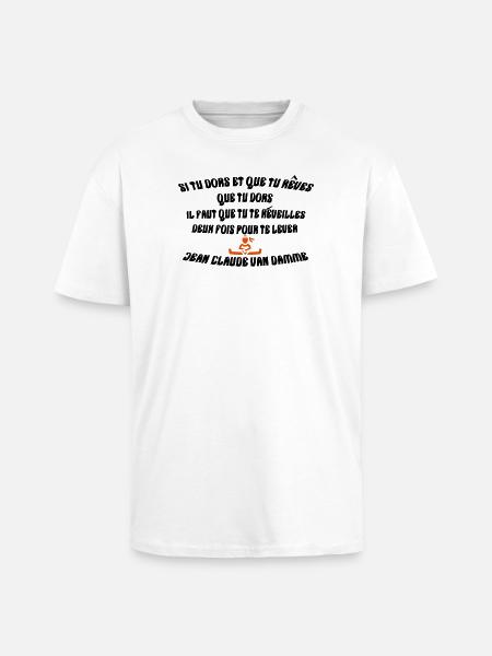 rever de dormir - T-shirt unisexe oversize épais - blanc