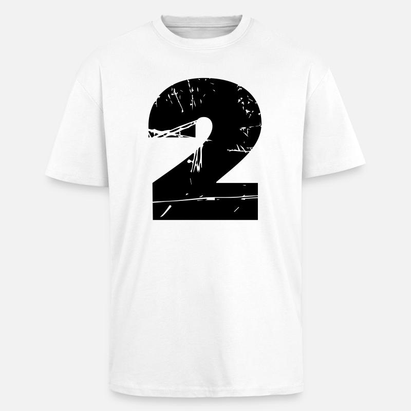 2 - Oversized Heavyweight Unisex T-Shirt - Weiß