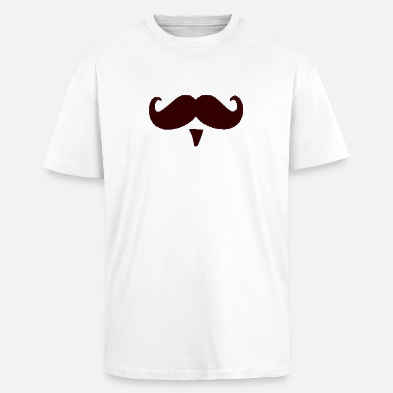 Cadeau de moustache moustache moustache - T-shirt unisexe oversize épais - blanc
