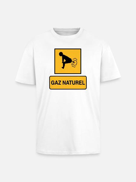 Natural gas - Unisex Oversized Heavyweight T-shirt - white