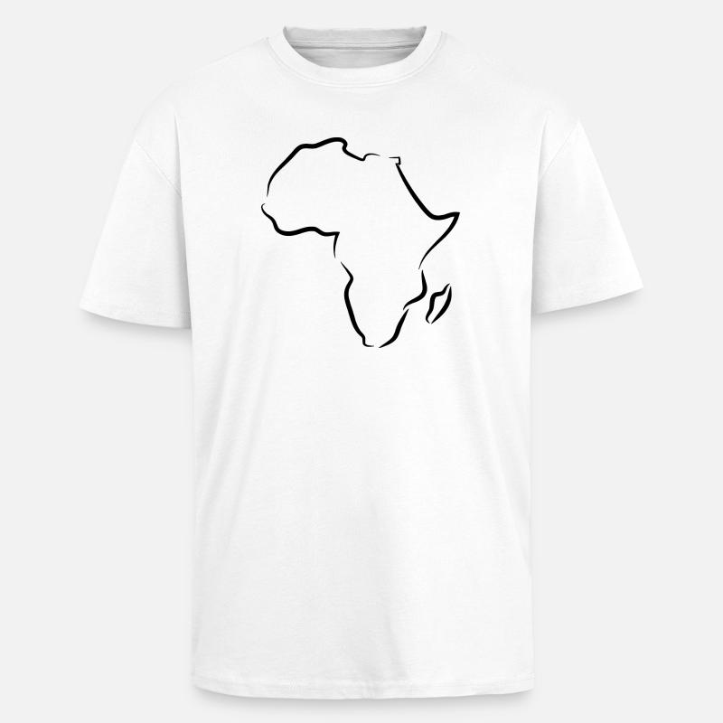 Afrika-Übersicht - Oversized Heavyweight Unisex T-Shirt - Weiß