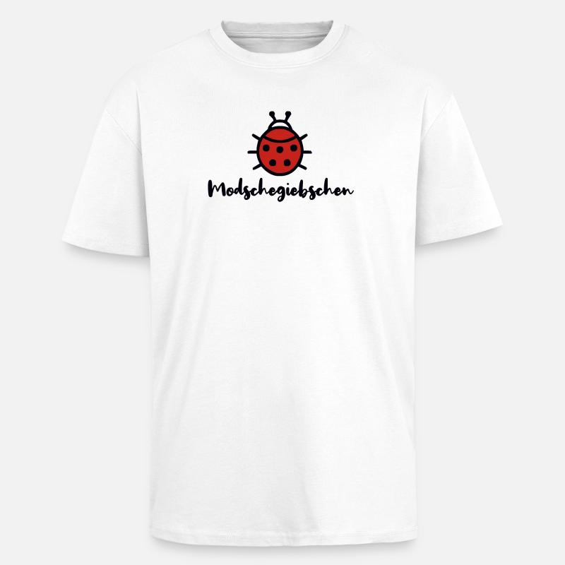 Modschegiebchen Marienkäfer Sächsisch Dialekt - Oversized Heavyweight Unisex T-Shirt - Weiß