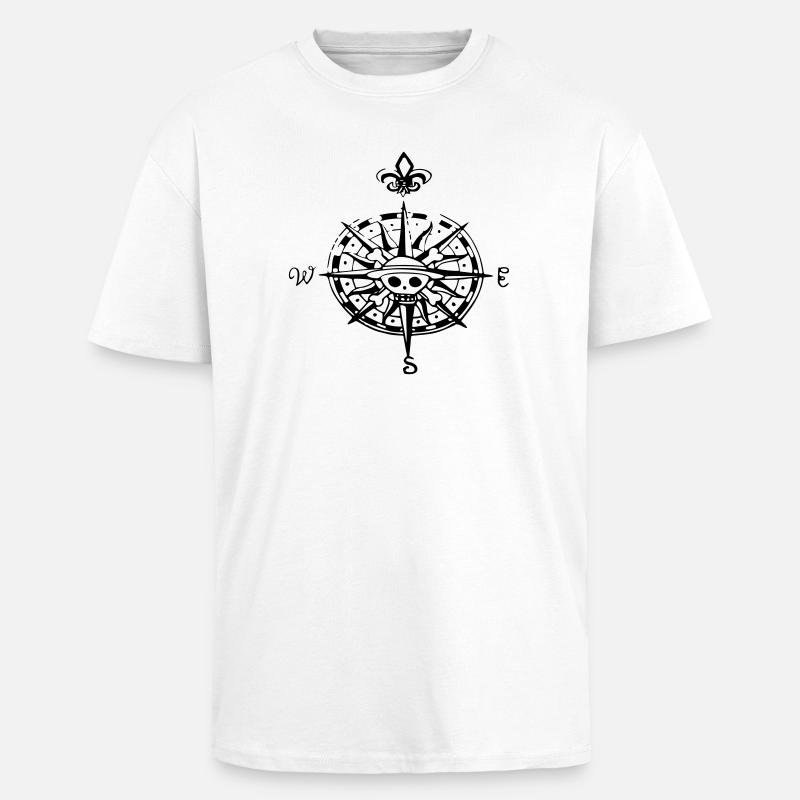 op compas Kompass - Oversized Heavyweight Unisex T-Shirt - Weiß