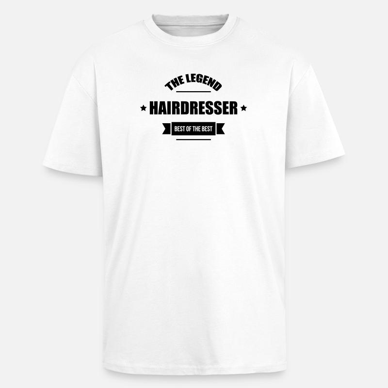 Coiffeur - Coiffeuse - Coiffure - T-shirt unisexe oversize épais - blanc