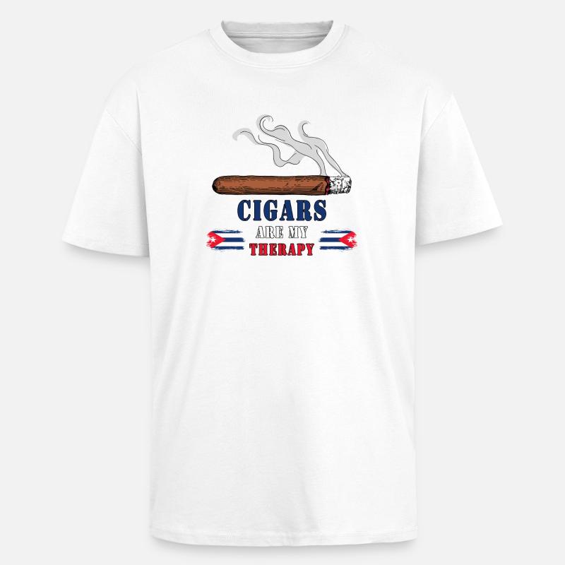 Zigarren Kuba Design / Geschenkidee - Oversized Heavyweight Unisex T-Shirt - Weiß