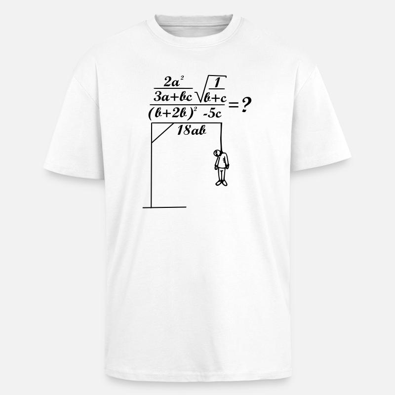 formule de math - T-shirt unisexe oversize épais - blanc
