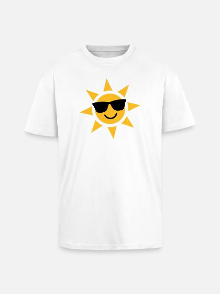 Sunny Sunglasses Sunburst - Unisex Oversized Heavyweight T-shirt - white