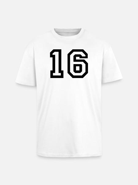 16 - T-shirt unisexe oversize épais - blanc