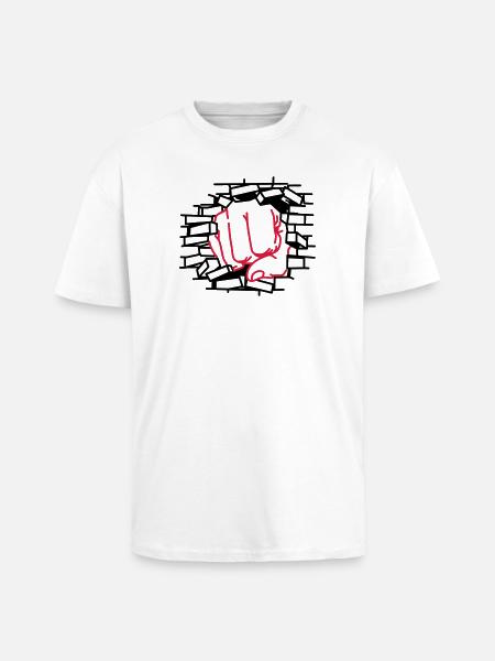 Fist dick, fist, beating - Unisex Oversized Heavyweight T-shirt - white