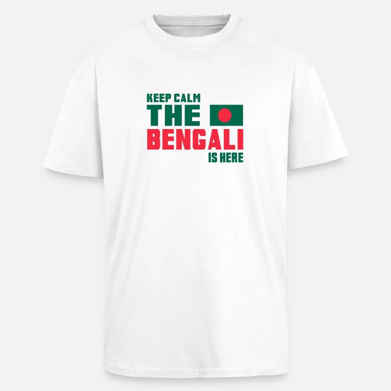 Keep Calm Bangladesch Design / Geschenkidee - Oversized Heavyweight Unisex T-Shirt - Weiß