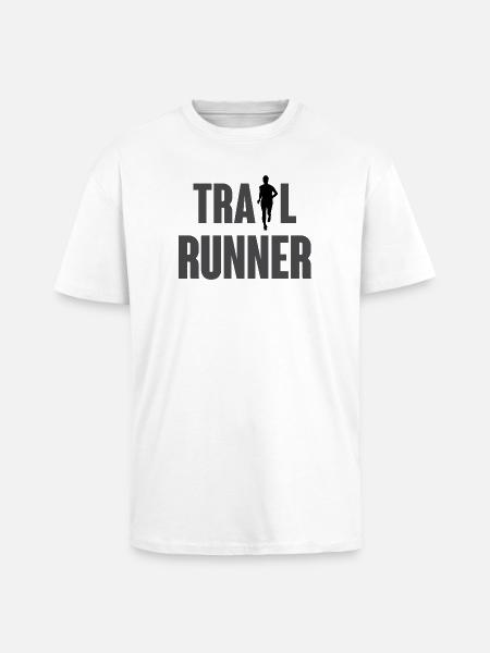 Trail Runner - Unisex Oversized Heavyweight T-shirt - white