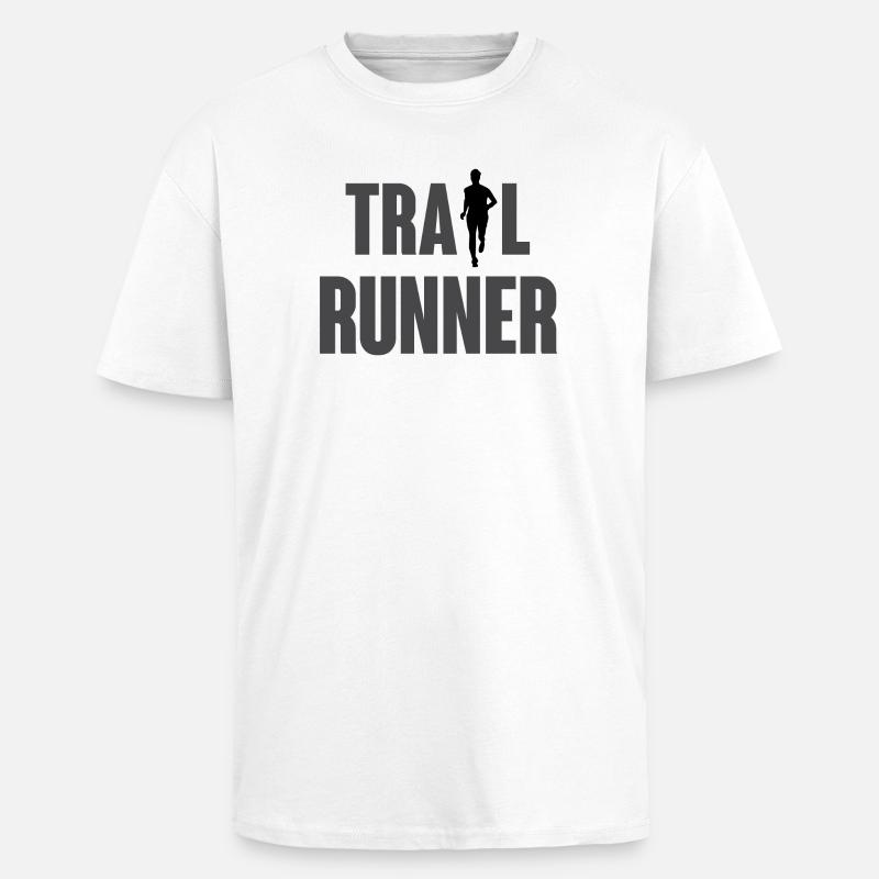 Trailrunner - Oversized Heavyweight Unisex T-Shirt - Weiß