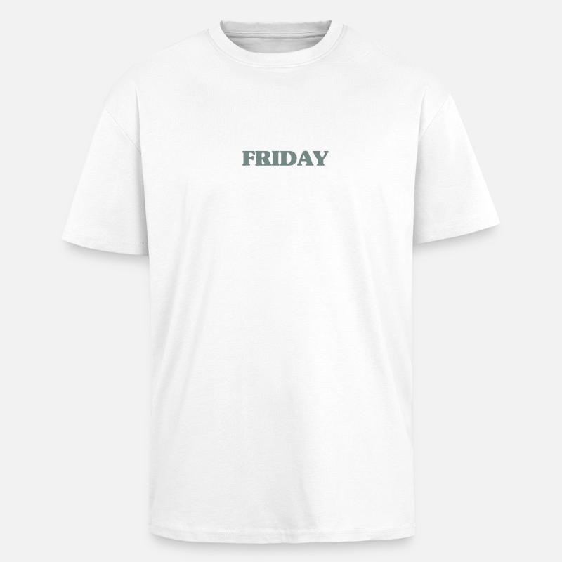 Friday - Unisex Oversized Heavyweight T-shirt - white