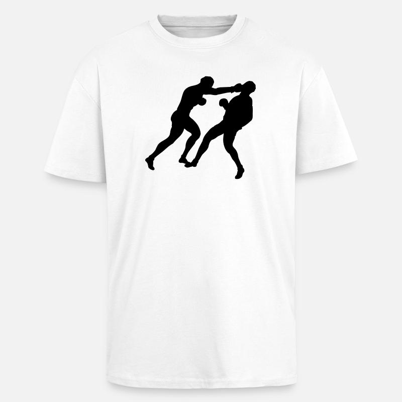 Boxe boxe - T-shirt unisexe oversize épais - blanc