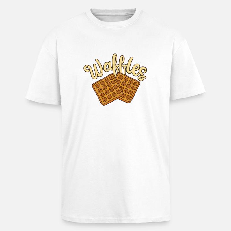 Waffeln Waffelbäcker - Oversized Heavyweight Unisex T-Shirt - Weiß