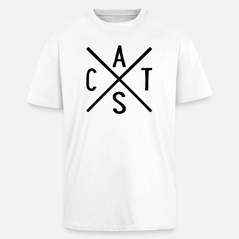 Chats - T-shirt unisexe oversize épais - blanc