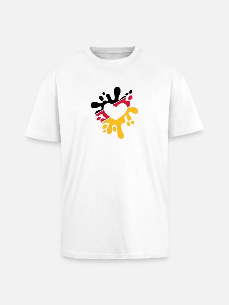 Germany love - Unisex Oversized Heavyweight T-shirt - white
