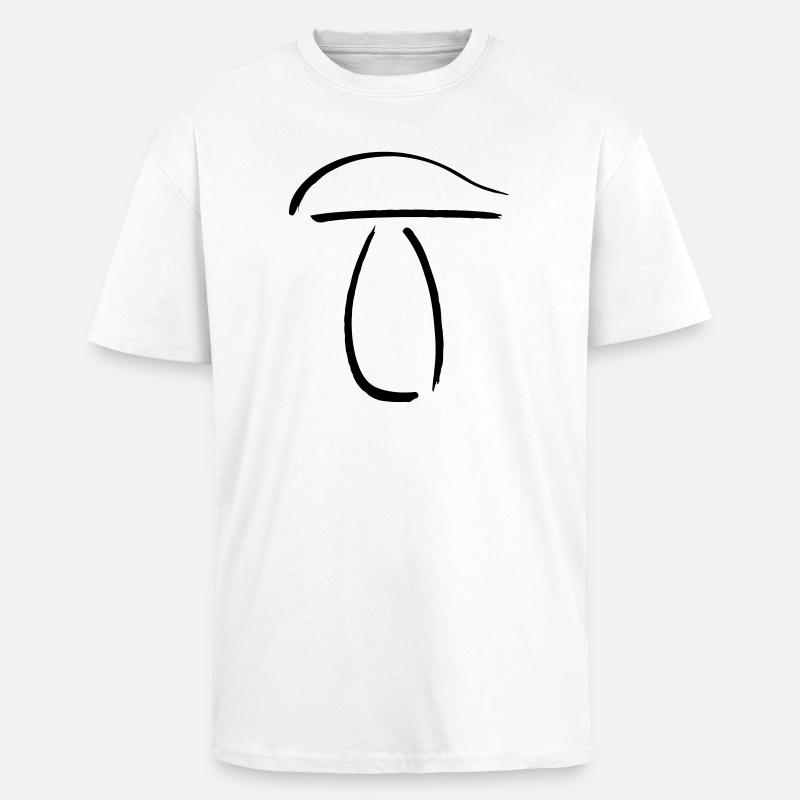 Cèpes aux champignons bâtonnets - T-shirt unisexe oversize épais - blanc
