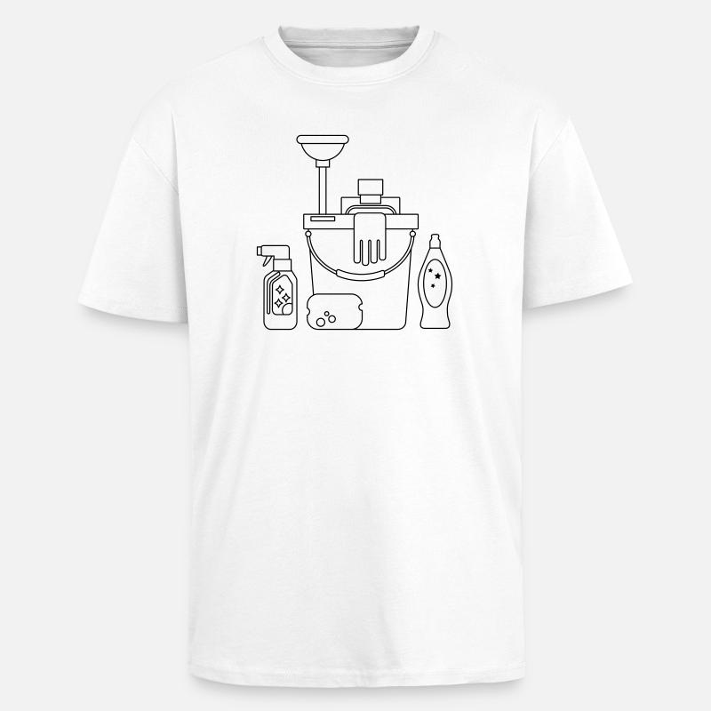 Putzeimer - Oversized Heavyweight Unisex T-Shirt - Weiß