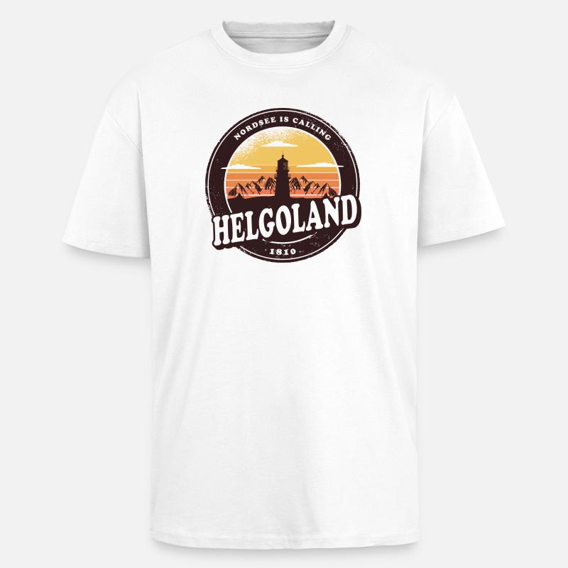 Helgoland Sunset Design / Geschenkidee - Oversized Heavyweight Unisex T-Shirt - Weiß