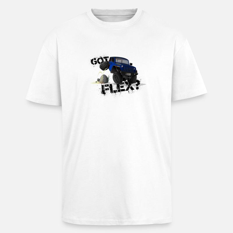 GOT FLEX? - OFFROADER Crawler - Blau - Oversized Heavyweight Unisex T-Shirt - Weiß