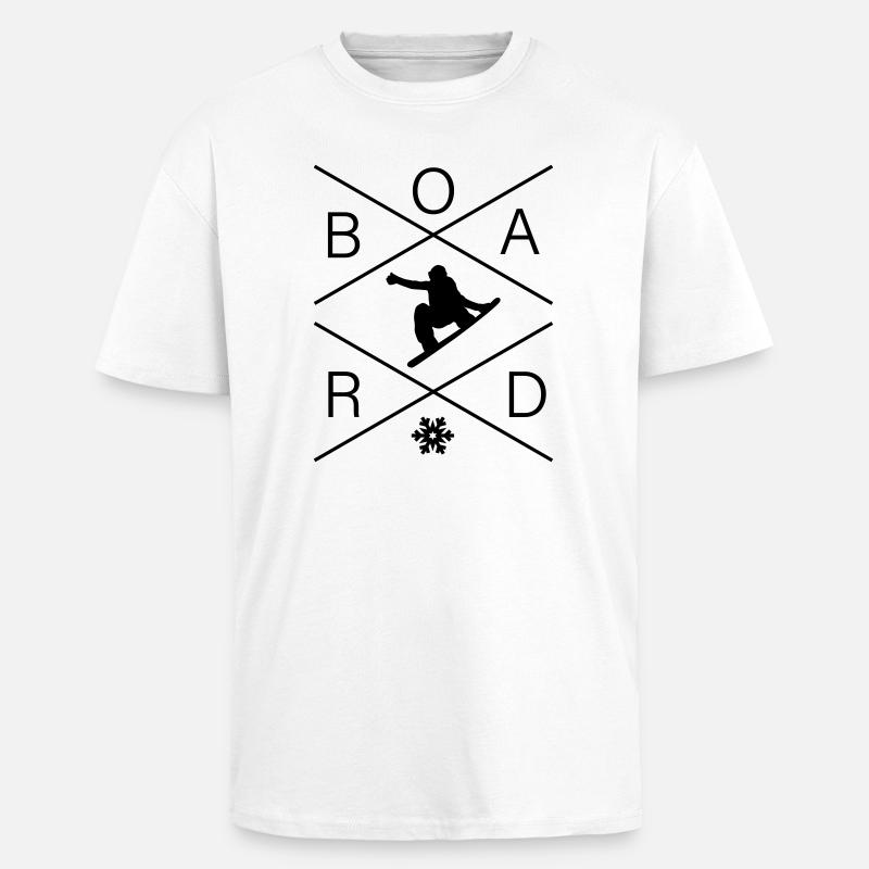 BOARD - Oversized Heavyweight Unisex T-Shirt - Weiß