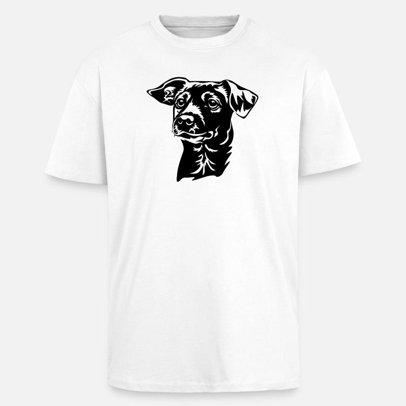 Jack Russell Terrier tête - T-shirt unisexe oversize épais - blanc