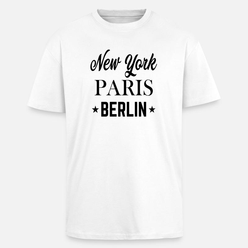 Top Städte der Welt - Oversized Heavyweight Unisex T-Shirt - Weiß
