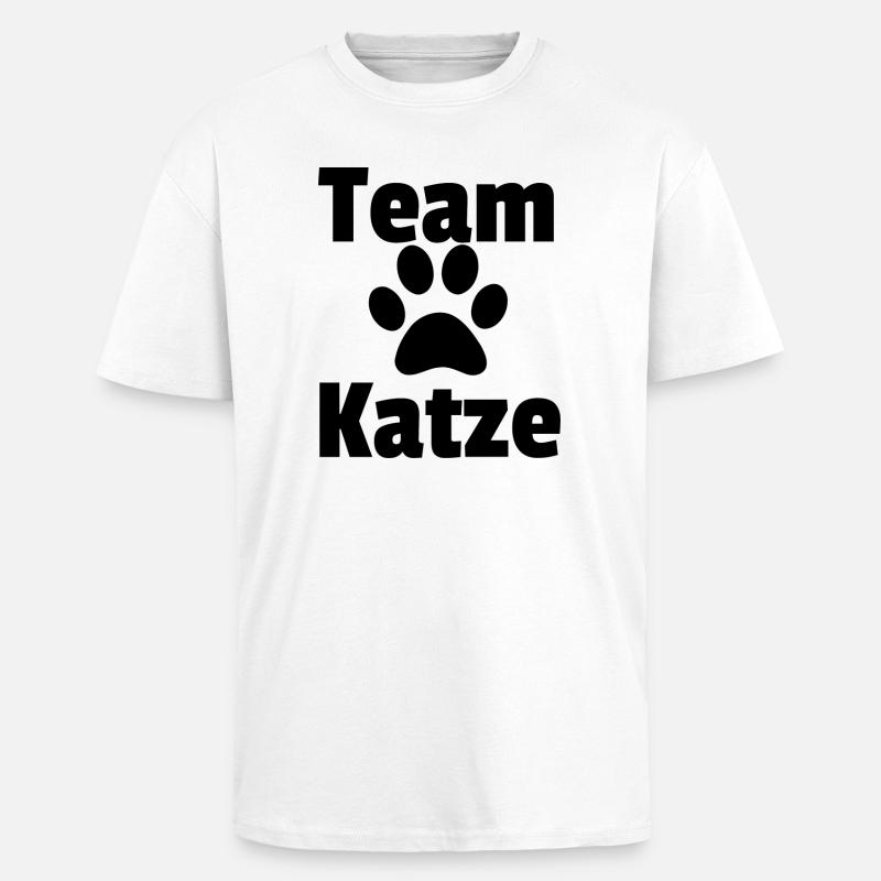 Équipe chat noir raw - T-shirt unisexe oversize épais - blanc