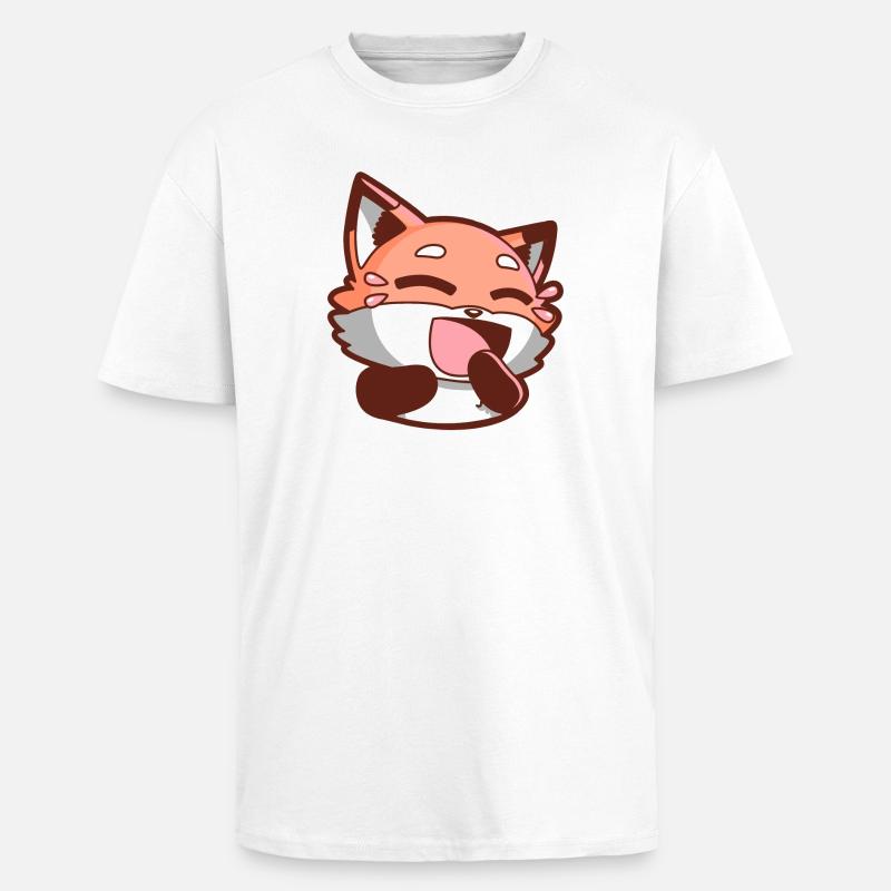 Fox Foxes - Unisex Oversized Heavyweight T-shirt - white