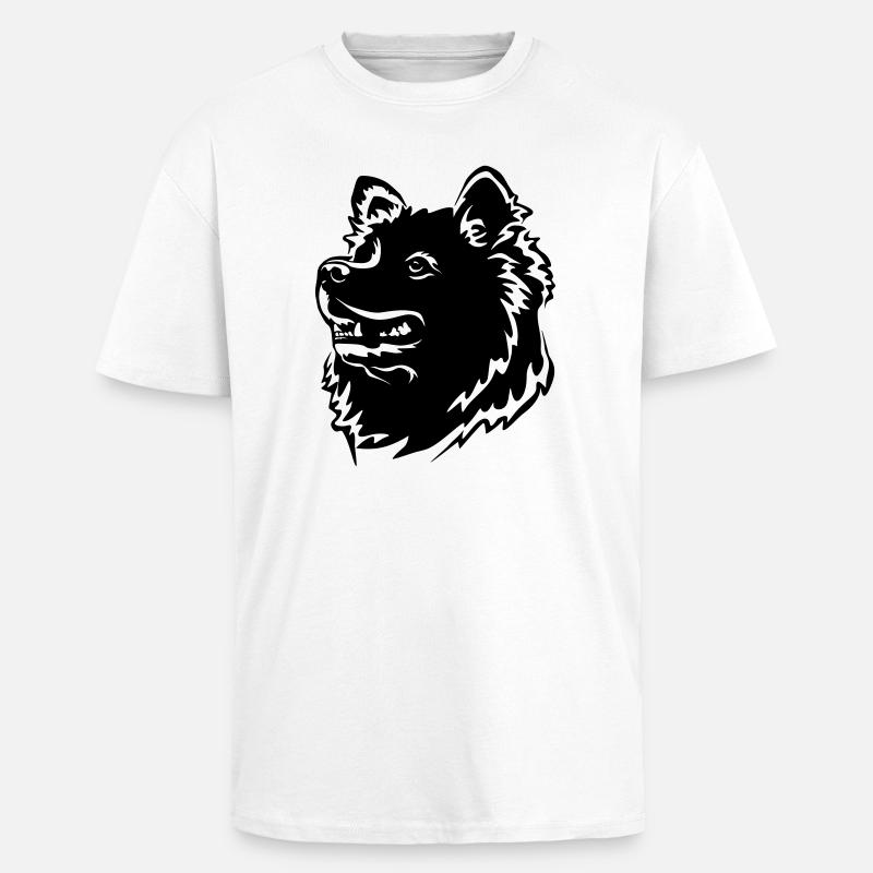 Tête de Samojede - T-shirt unisexe oversize épais - blanc