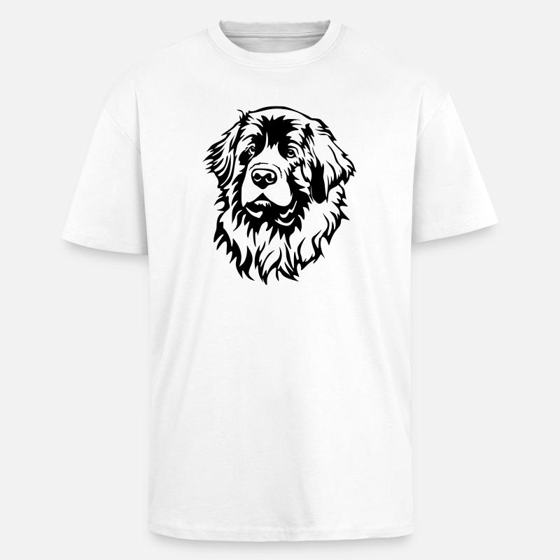 Leonberger Kopf - Oversized Heavyweight Unisex T-Shirt - Weiß