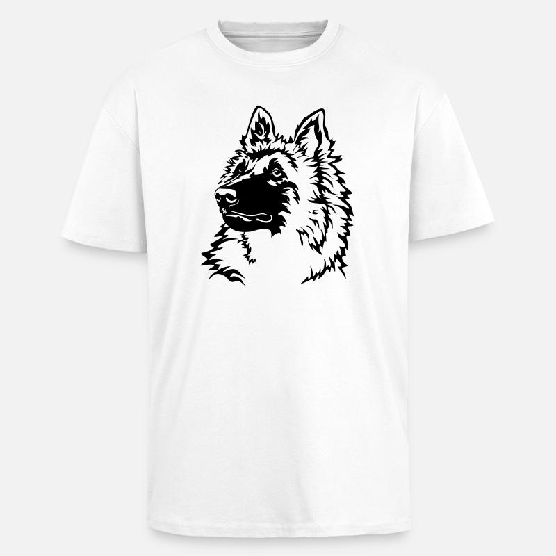 Tervuren Kopf - Oversized Heavyweight Unisex T-Shirt - Weiß