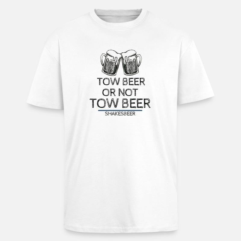 Bier oder nicht Bier - Oversized Heavyweight Unisex T-Shirt - Weiß