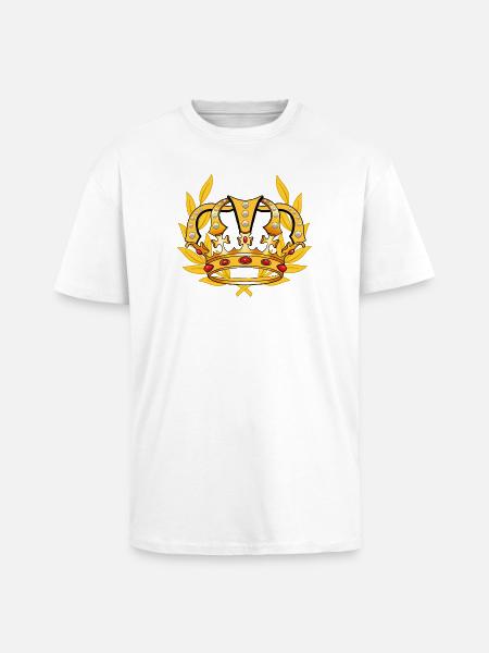 Crown King Majesty Royal Prince - Unisex Oversized Heavyweight T-shirt - white