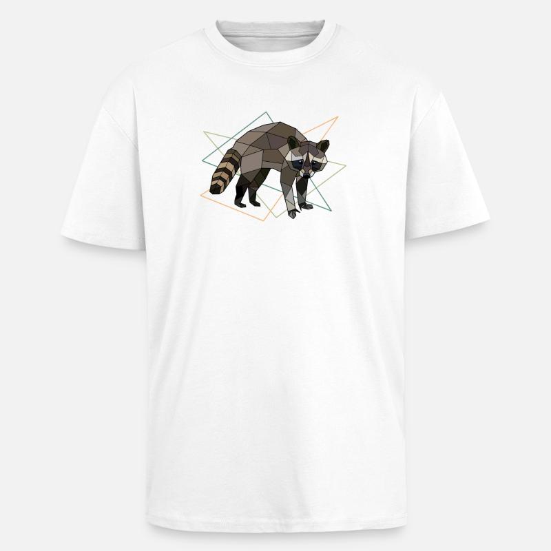 Waschbär - Oversized Heavyweight Unisex T-Shirt - Weiß