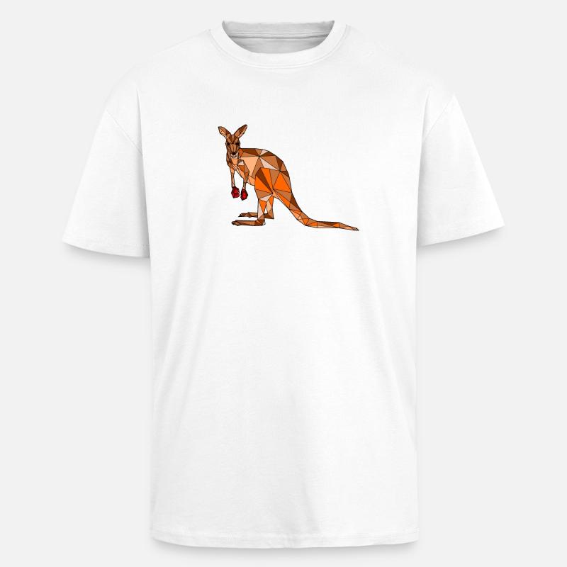 Kangourou blanc - T-shirt unisexe oversize épais - blanc