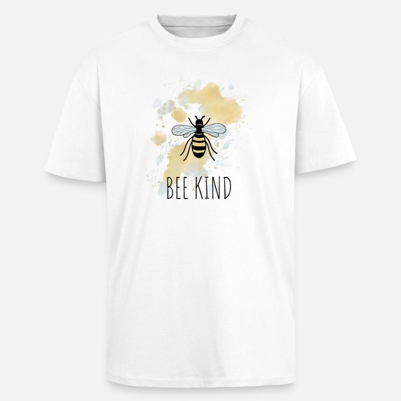 Biene Be Bee Kind - Oversized Heavyweight Unisex T-Shirt - Weiß